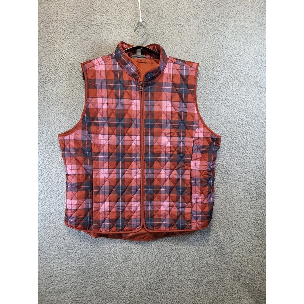 Style & Co. Quilted Vest Womens XL Multicolor Cabincore Layers Cozy Bold Chic